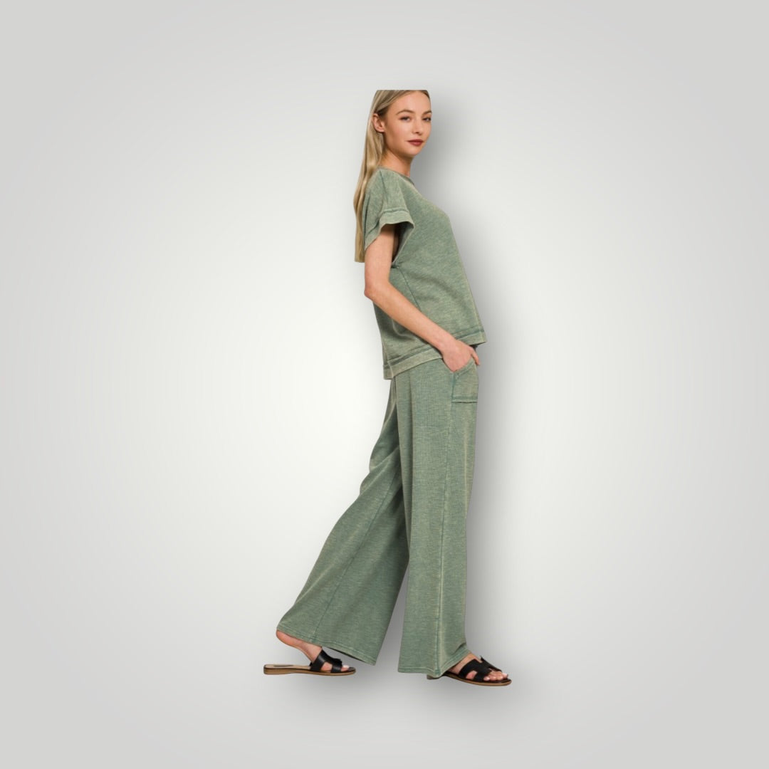 Ash Jade Zenana Pants Set Outfit, Large